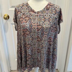 Artisan Ny Paisley Short Sleeve Top - Multicolor
